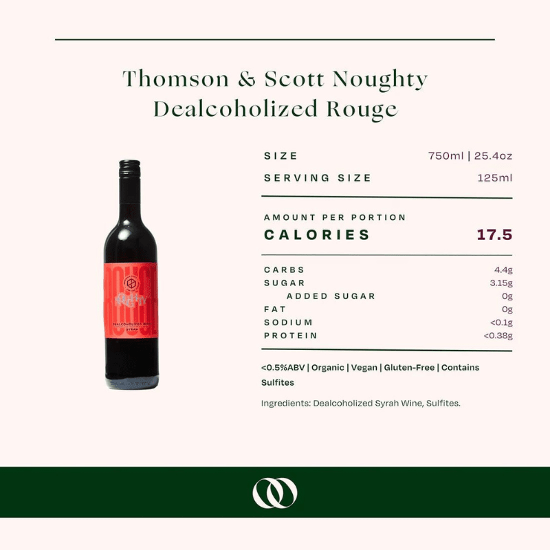 Thomson & Scott Noughty Alcohol-Free Syrah Red Wine 25.4 oz Coffee & Beverages Noughty 