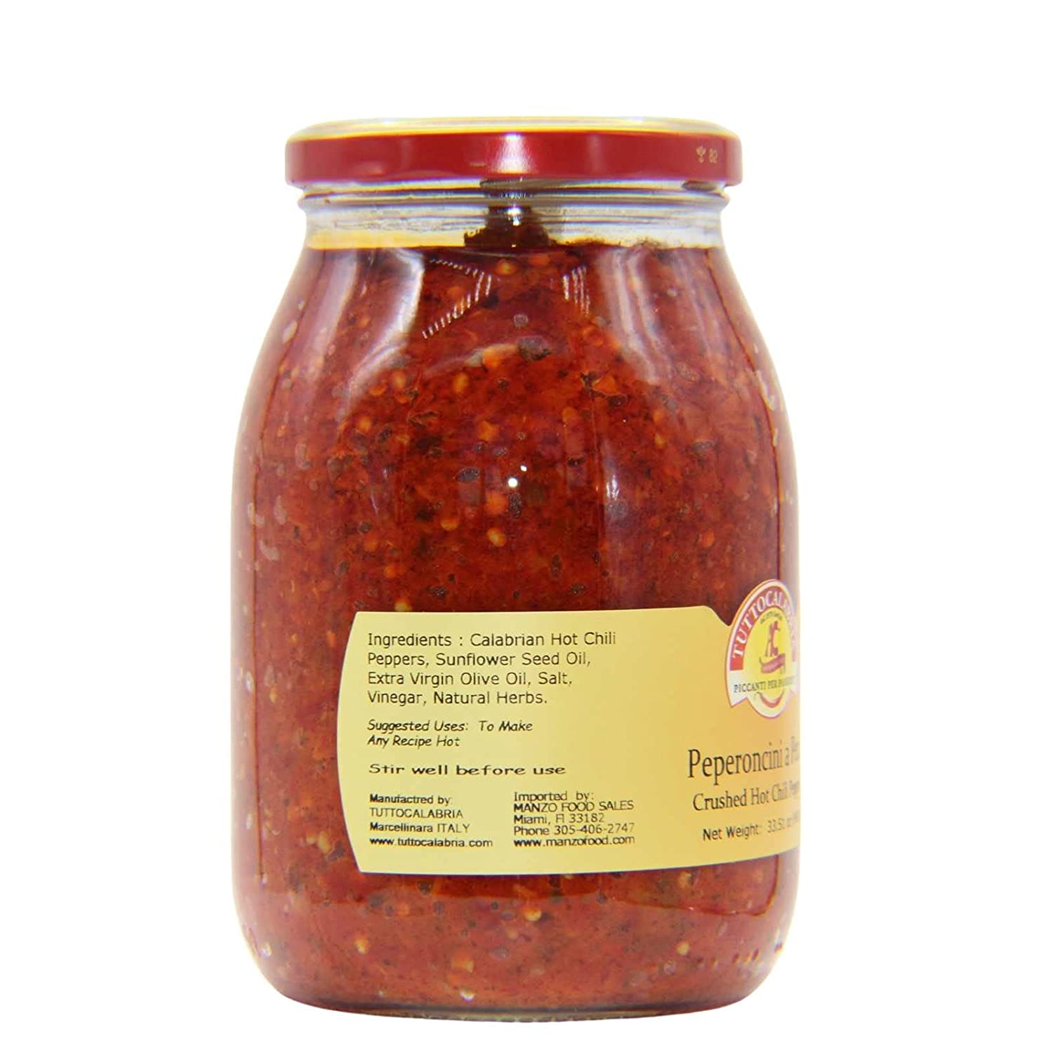 Tutto Calabria Crushed Hot Chili Peppers, 33.5 oz Sauces & Condiments Tutto Calabria 