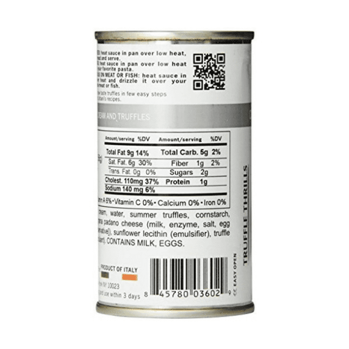 Urbani Truffle Thrills Cream and Truffles Sauce, 6.4 oz Sauces & Condiments Urbani 