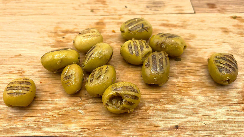 Valesco Grilled and Marinated Pitted Green O'lives 2 Snack, 3 oz Olives & Capers Valesco 