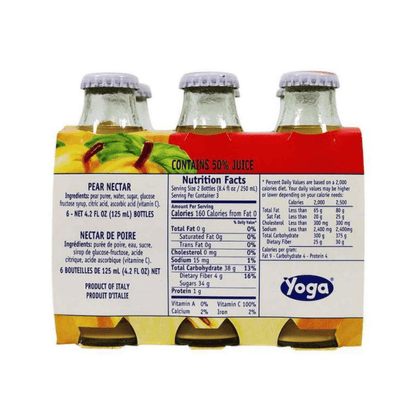 Yoga Italian Pear Nectar, 4.2 oz (6 bottles) Beverages Yoga 