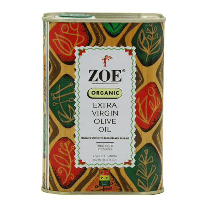 ZOE Extra Virgin Olive Oil in Tin, 25.5 oz (750mL) Oil & Vinegar Zoe 