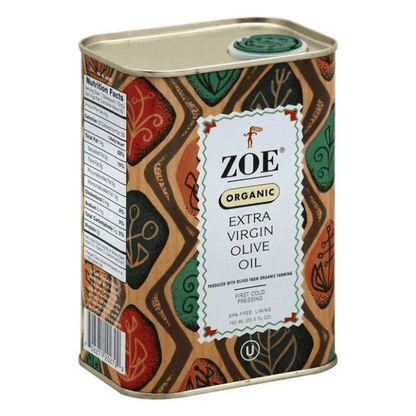 ZOE Extra Virgin Olive Oil in Tin, 25.5 oz (750mL) Oil & Vinegar Zoe 